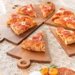 Wood Pizza Party Appetizer Serving Board | 1 -Grocery Store wood pizza party appetizer serving board c 2