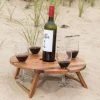 Wood Portable Wine Picnic Table | 2