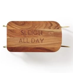 Wood Sleigh Cheese Board | 1 -Grocery Store wood sleigh cheese board 1 c